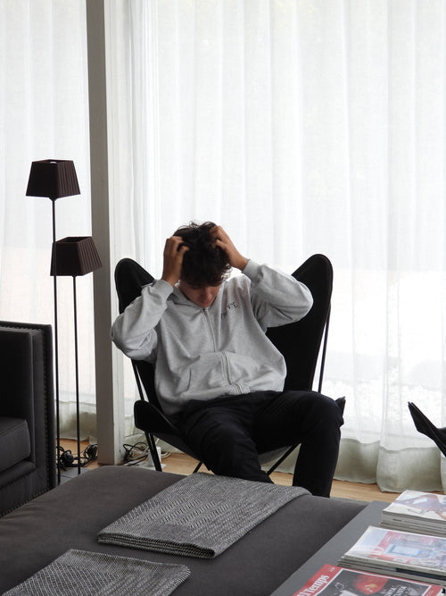 cozy essential zip hoodie