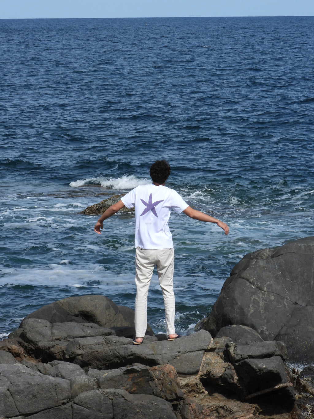 White sunkissed&starfished Tee