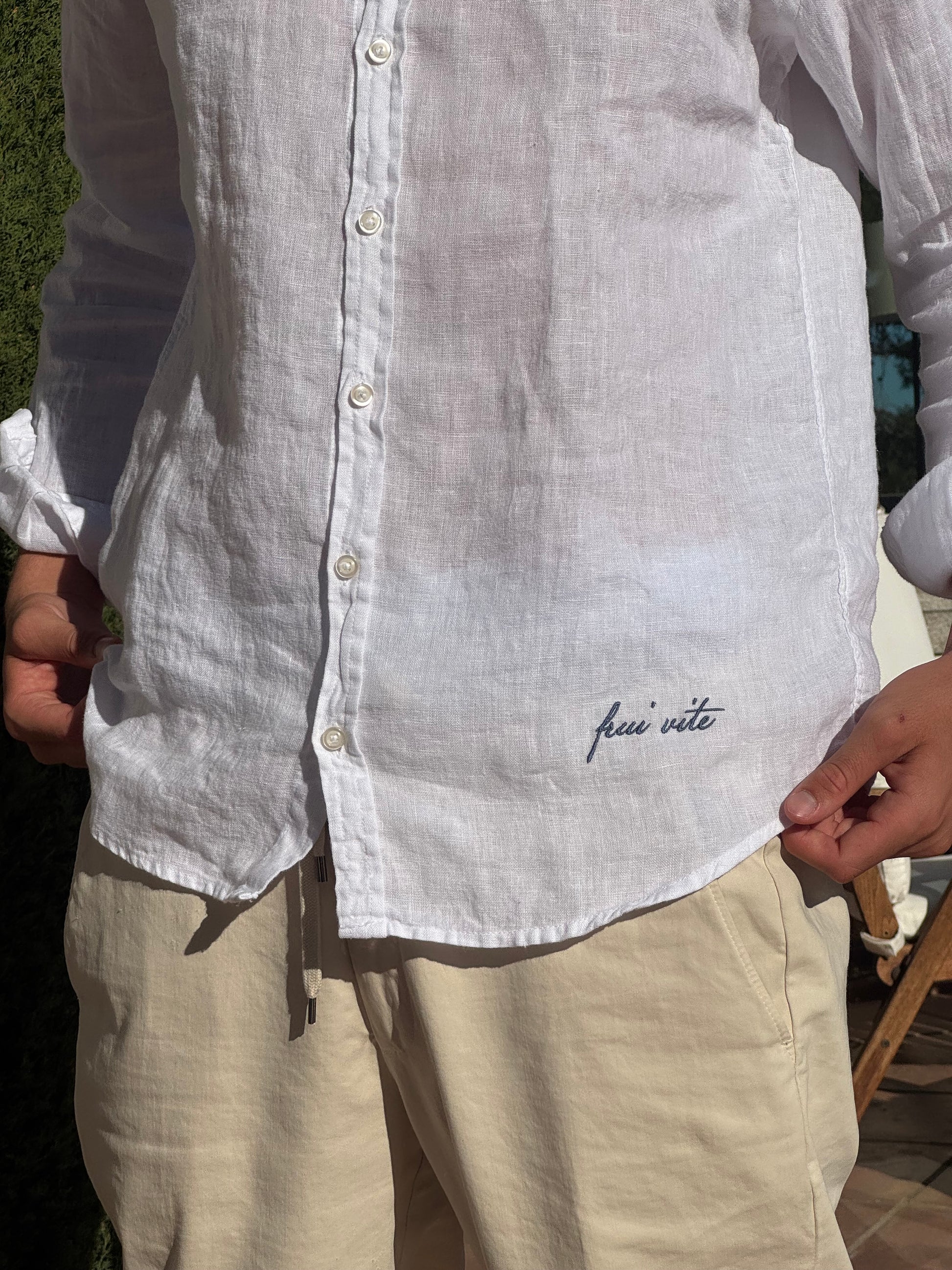 White linito shirt